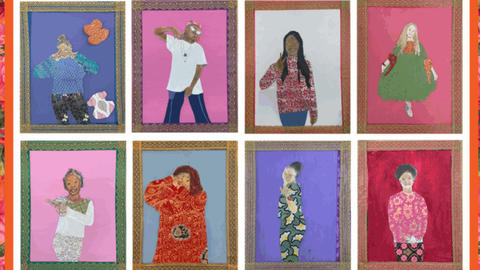 Step Into Art group of self-portraits 
