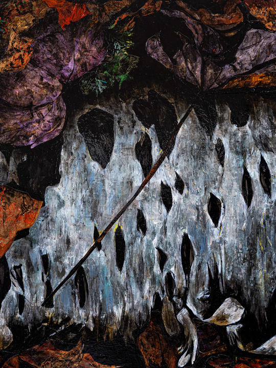 Mixed media on Arches paper of Yellow Birch (Betula alleghaniensis)