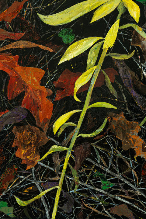 Mixed media on Arches paper of Common Sneezeweed